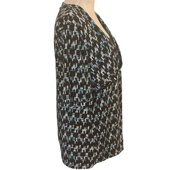 Apt. 9 - Lg 1 Piece Layered Look Brown Tank & Turquoise Combo Top, Short Sleeve - Picture 3 of 5